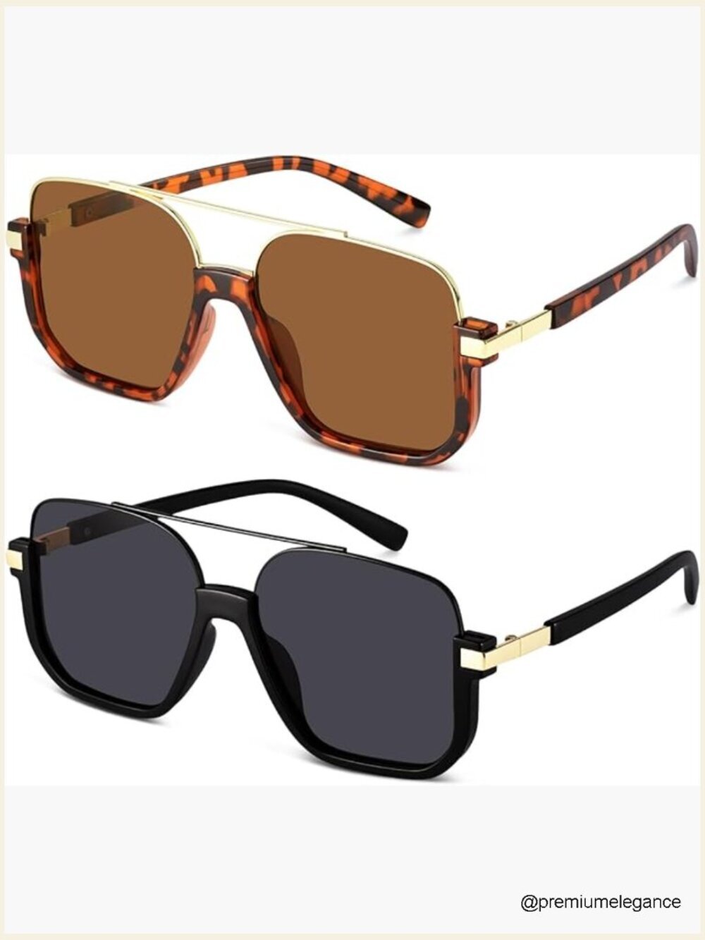 Retro Aviator Sunglasses for Women Men Polarized Trendy Square Sun Glasses 70s